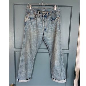 Like new pair of RRL made in USA selvedge jeans